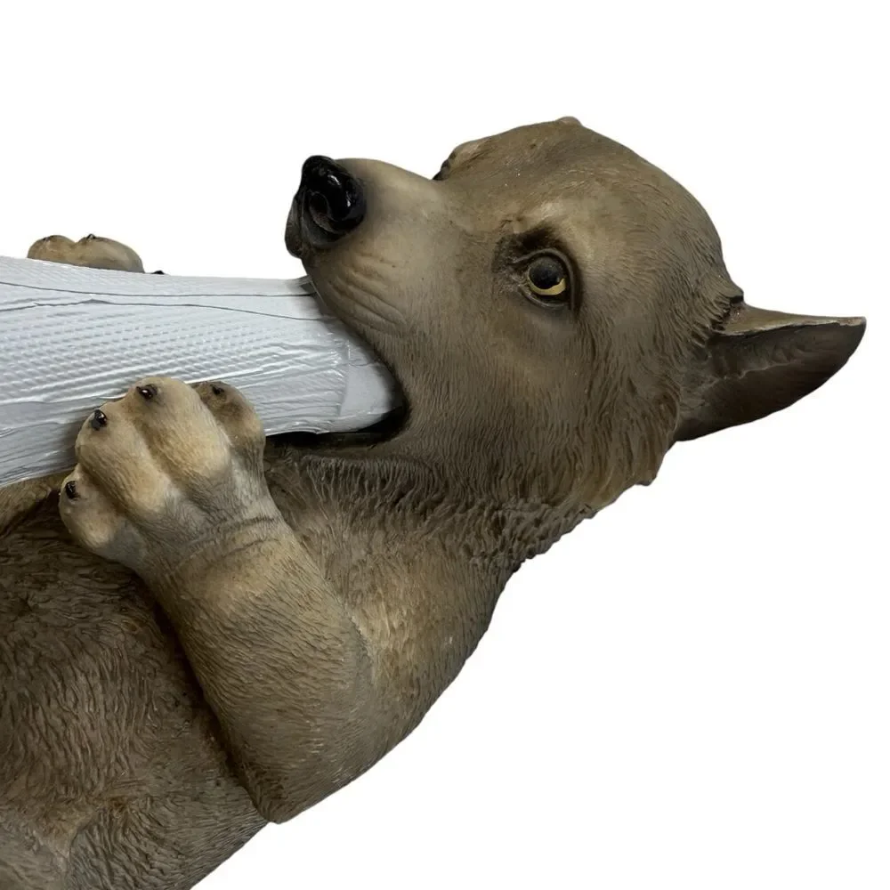 Wolf Pup Wine Bottle Holder Resin 2012 DWK